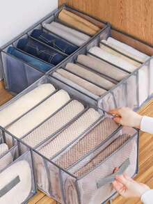 1/4pcs Mesh Division Underwear Storage Box Set, Clothing Division Storage Box, Household Foldable Portable Storage Basket, Perfect For Home Organization, Autumn And Winter Wardrobe Refresh, Back To School, Christmas Gift Idea, Keeps Clothing Neat And Accessible, Easy To Use, Space-Saving Design, Ideal For Bedroom, Closet, Dorm Room, High Conversion Keywords Included, Stylish And Practical, Must-Have For Families And Students.