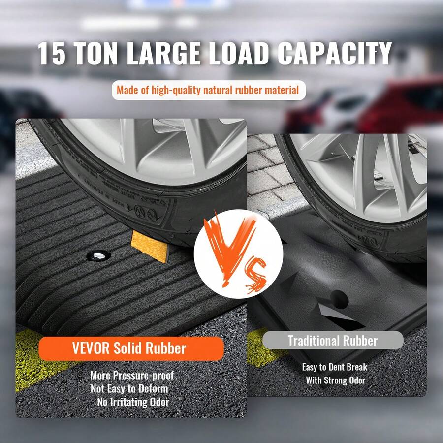 Upgraded Natural Rubber Threshold Ramp 3 Inch Rise Door Ramp With One