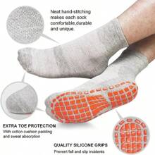 Klebrige Rutschfeste Socken Für Männer Mit 3 Paaren, Für Fliesen-, Holzböden, Workout, Yoga, Pilates, Krankenhaus, Rutschfeste Hausssocken
