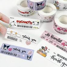 Sanrio 1pc Sanrio Bill Wind Seal Sticker 120PCS/ Roll Cute Cartoon Kouromi Melo Laurel Dog Roll Sticker