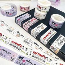 Sanrio 1pc Sanrio Bill Wind Seal Sticker 120PCS/ Roll Cute Cartoon Kouromi Melo Laurel Dog Roll Sticker