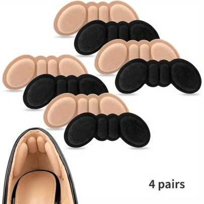 4 Pairs Non-Slip Shoe Insoles For Loose-Fitting Shoes: Heel Grips & Comfort Protectors (4 Pairs)Premium Foam Heel Pads For Shoe That Are Too Big Inserts Grips, Back Of Heel Cushions Protectors Liner Heel Slip Pads,Blisters,Filler For Loose Shoe Fit (Multicolor), For Women Men Sneakers Shoes, Casual Shoes,White Shoes