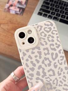 Cheetah Print Apple Tortoise Shell Phone Case Animal 1pc Minimalist Gray Leopard Print Cat Eye Vintage White Full Cover Soft Phone Case Compatible With Iphone 11/12/13/14/15 Pro Max