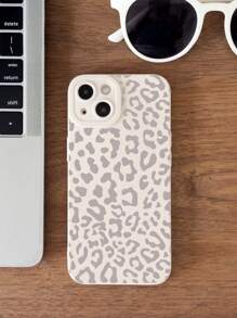 Cheetah Print Apple Tortoise Shell Phone Case Animal 1pc Minimalist Gray Leopard Print Cat Eye Vintage White Full Cover Soft Phone Case Compatible With Iphone 11/12/13/14/15 Pro Max