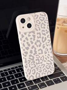 Cheetah Print Apple Tortoise Shell Phone Case Animal 1pc Minimalist Gray Leopard Print Cat Eye Vintage White Full Cover Soft Phone Case Compatible With Iphone 11/12/13/14/15 Pro Max
