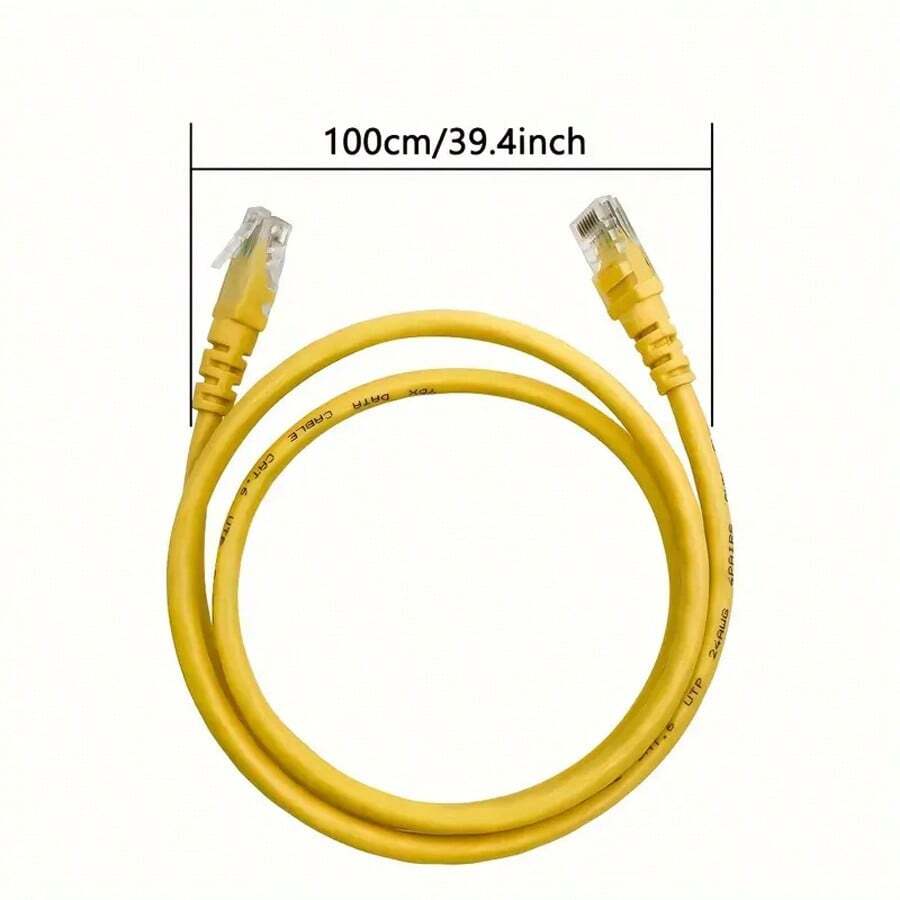 1pc 3.2ft Cat6 Cable 10Gbps 550MHz High Speed LAN Cable, UTP