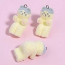 2 piezas de colgantes decorativos de resina con gato 3D lindo para accesorios de joyería DIY - Multicolor - Ver 6