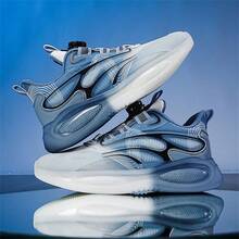 Giày nam màu nâu và đen thoải mái, thoáng khí, thời trang, thích hợp để chạy, đi bộ, đi bộ đường dài, thích hợp cho thanh thiếu niên, thường ngày mùa hè, thể thao ngoài trời, du lịch nghỉ dưỡng, quà tặng tốt nghiệp, phụ kiện váy sinh nhật - cam đen - Xem 3