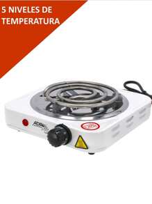 Parrilla electrica 5 niveles de temperatura un quemador estufa electrcica hogar oficina taller - Blanco - Ver 1