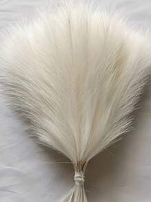 10pcs/Set Artificial Reed Flowers, Suitable For Living Room, Bedroom, Home, Dining Table Decor, Spring/Summer - Beige - View 4