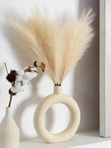 10pcs/Set Artificial Reed Flowers, Suitable For Living Room, Bedroom, Home, Dining Table Decor, Spring/Summer - Beige - View 1