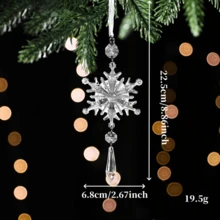 1 pieza Exquisito adorno de lágrima de cristal de vidrio - Decoraciones brillantes para lámparas de araña para el árbol de Navidad - Forma de gota perfecta para decoración colgante en la temporada festiva - Multicolor - Ver 17