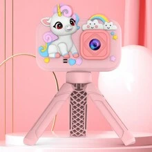 2.4" Stand Camera, 48MP Dual Lens High Definition Cartoon Camera For Photos & Videos, Mini Compact Camera