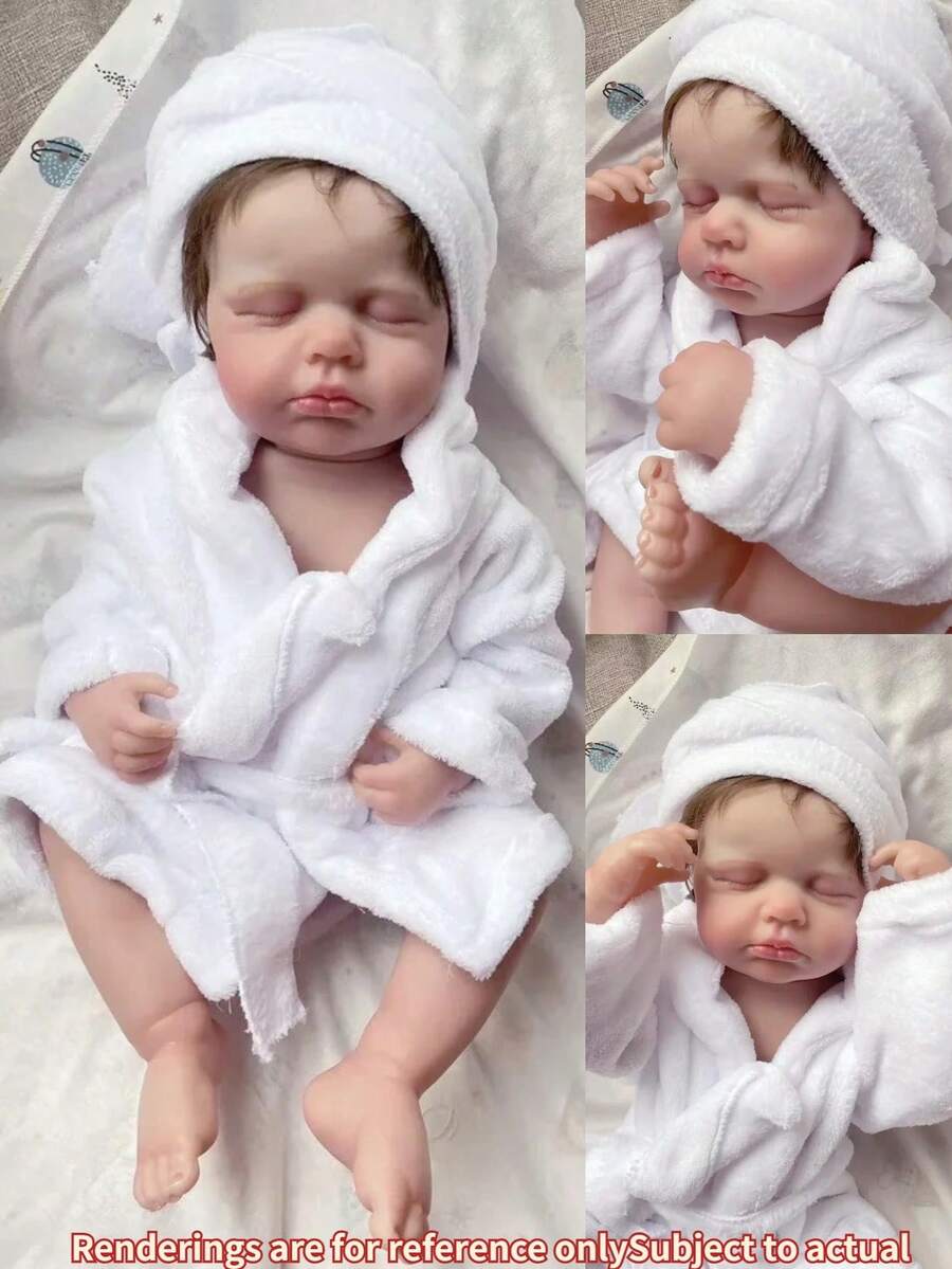 1 件 18.9 英寸 48 厘米全身硅胶乙烯基 Loulou 女孩重生婴儿娃娃儿童生日礼物 - Reborn Doll - 查看 1