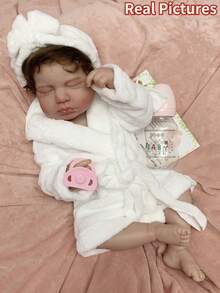 1 件 18.9 英寸 48 厘米全身硅胶乙烯基 Loulou 女孩重生婴儿娃娃儿童生日礼物 - Reborn Doll - 查看 7