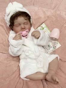 1 件 18.9 英寸 48 厘米全身硅胶乙烯基 Loulou 女孩重生婴儿娃娃儿童生日礼物 - Reborn Doll - 查看 8