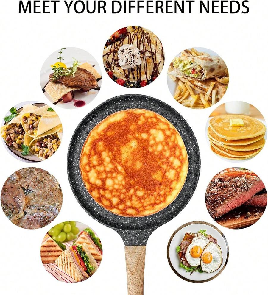 11 Inch Nonstick Skillet Pan, Aluminum, Electric Stovetop Compatible