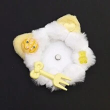 Portabadge decorativo super carino a forma di orecchie di gatto - adatto per badge da 58-70mm