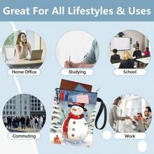1pc Vỏ bọc sách hình người tuyết Vỏ bọc sách Giáng sinh Bảo vệ sách cho sách bìa mềm Vải có thể giặt Vỏ bọc sách vải có khóa kéo và túi đựng thêm cho người yêu sách Quà tặng Giáng sinh cho bạn cùng lớp - Mảnh duy nhất - Xem 4