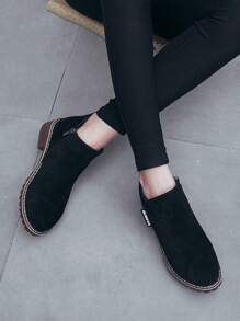 Giày bốt cổ ngắn nữ: Đỏ rượu, Đen, Nâu, Xanh lá cây đậm, Vàng, Bạc, Họa tiết da báo, Vàng, Kiểu Chelsea, Đế bằng, Đế xuồng, Mùa đông, Thu/Đông, Chiến đấu, Phương Tây, Gót dày, Giày cao gót, Màu be, Trắng, Thanh lịch, Ngắn, Thoáng khí, Chống trượt - màu đen - Xem 3