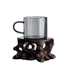 2/4/6/12 件套装优雅经典可爱小玻璃茶/咖啡杯，简约设计，适合家庭、办公室、餐厅、派对、送礼、圣诞节（不含茶壶） - 煙灰色 - 查看 7