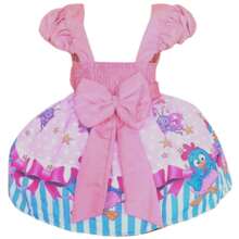 Baby Pink Spotted Chicken Themed Dress - 淺粉色 - 查看 3