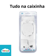 Knitted Maternity Kit With Hat, Gloves And Baby Booties - Kit For Newborns And Babies - 白色 - 查看 2