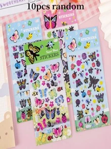 10pcs 3D Stickers, Puffy 3D Stickers For Boys, Girls, Teachers, Rewards, Crafts, Scrapbooking, Bullet Journals, Includes Animals, Numbers, Fruits, Fishes, Dinosaurs, Cars - Multicolor - View 12