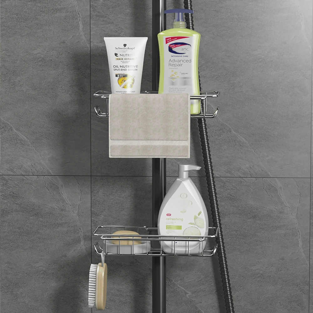 1pc Stainless Steel Kitchen Faucet Organizer Rack, Drainage Basket