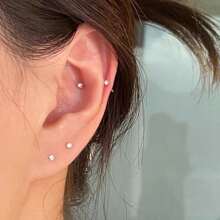 防过敏迷你四爪小白钻睡觉免抠耳洞穿耳钉耳棒入耳骨精致耳钉