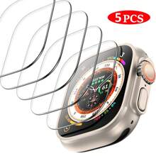 5 miếng dán màn hình tương thích với Apple Watch Ultra 2/Ultra 49mm, Phim kính cường lực, Chống trầy xước, Độ nét cao, Cảm ứng nhạy - Siêu/Siêu 2(49mm)-5 Cái - Xem 10