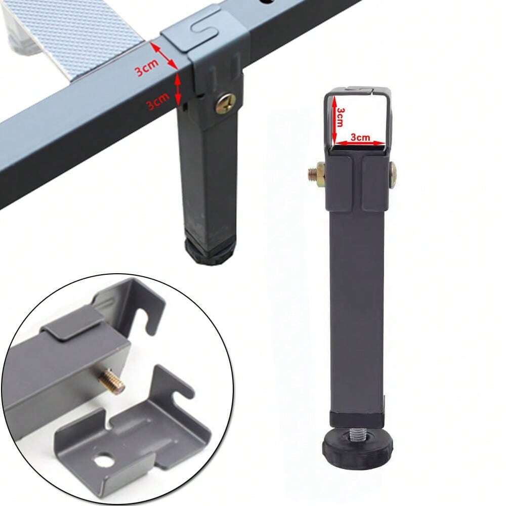 2PCS Metal Replacement Adjustable Support Legs For Bed Frame Furniture