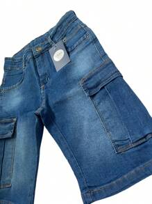 Teen Boys Shorts - 藍色 - 查看 3