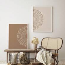 2 件/套帆布海报，现代艺术，波西米亚抽象画，中世纪太阳和月亮，米色大地色调复古海报，卧室客厅厨房走廊、墙壁艺术、墙壁装饰、秋季装饰、房间装饰的理想礼物 - 彩色 - 查看 9
