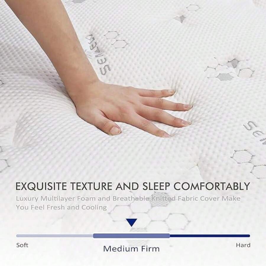 Hybrid Memory Foam Mattress Cool Top Medium Firm Mattress In A Box