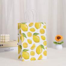 12 件柠檬印花时尚派对礼品袋 - 黃色 - 查看 9