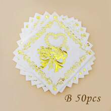 5/20/50 件金箔婚礼派对一次性餐巾纸