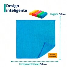 Kit 5 Multipurpose Cleaning Flannel Microfiber Cloth - 多種顏色 - 查看 5