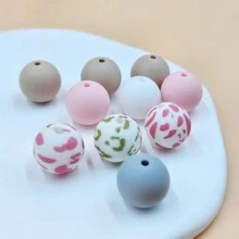 50 件马卡龙色硅胶灯笼珠 DIY 珠宝硅胶珠套装 - 彩色 - 查看 4