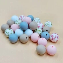 50 件马卡龙色硅胶灯笼珠 DIY 珠宝硅胶珠套装 - 彩色 - 查看 3