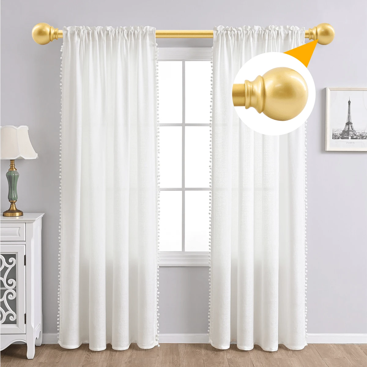Curtain Rods For Windows 28122 Inch 1 Inch Decorative Curtain Rod Set