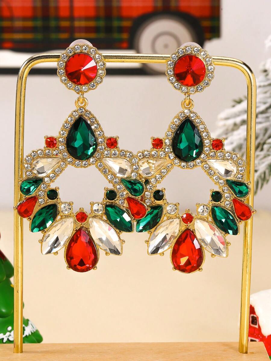 1 Paar modische und wunderschöne Weihnachts-Diamant-Ohrringe, geeignet für Mädchen zum Tragen während Festen, 1 Paar handgefertigte Karnevals-Reisperlen-Ohrringe, Masken-Ohrringe, Hummer-Ohrringe, Stiefel-Ohrringe, Karneval, sehr geeignet zum Tragen während des Karnevals, um Sie hübscher und auffallender zu machen