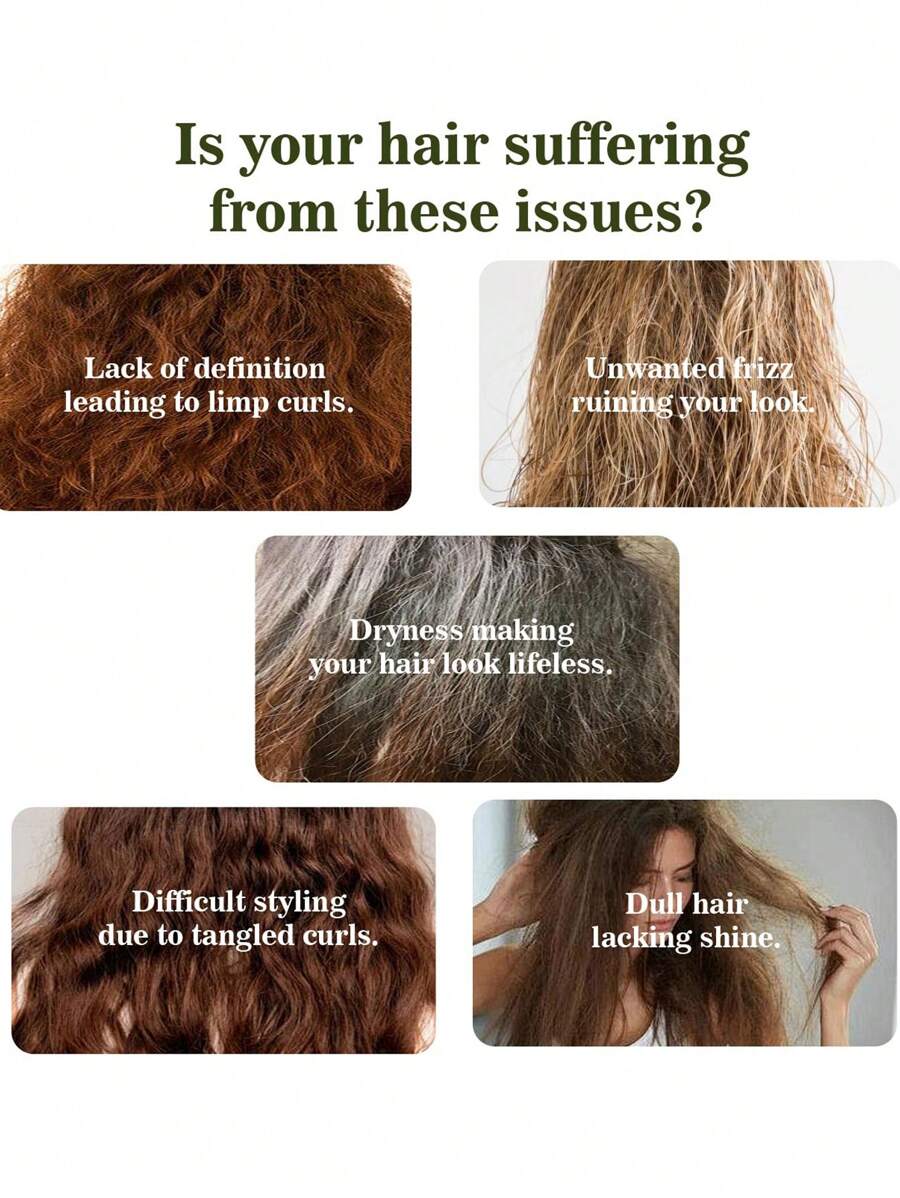 LANTHOME Black Castor Oil Curl Cream Define, Hydrate And Amplify Your