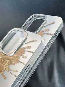 Apple 2000s Fashion Y2k Silver/ Gold Plated Butterfly Phone Case Compatible With IPhone 15/14/13/12
