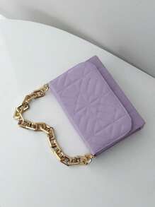 Luxury Women's Handbag With Chain Strap And Crossbody Shoulder Bag - 紫色 - 查看 1