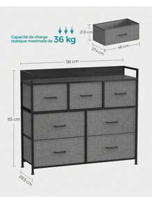 SONGMICS Dressers & Chests Of Drawers - Dark Grey - View 6
