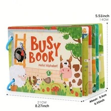 Sách hoạt động dán nhãn dán yên tĩnh dành cho trẻ em là một cuốn sách giáo dục bận rộn phù hợp với trẻ em trên 3 tuổi, bao gồm các chủ đề như động vật trang trại, chữ cái, phương tiện giao thông và tìm hiểu về đồng hồ. Sách có các trang hoạt động học tập tương tác, kèm theo các trò chơi về số và chữ cái, tất cả đều được làm bằng vật liệu giấy bền. - Nhiều màu - Xem 3