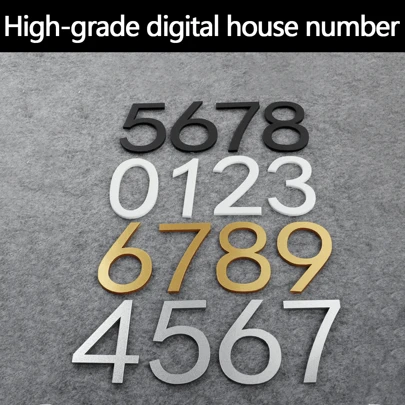 10cm(0-9) 아크릴 우편함 번호, 사무실 문 번호 스티커, 강화된 3D 효과 간판