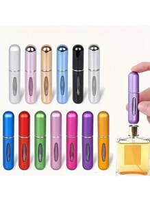 5 chai xịt nước hoa rỗng 5ML (Màu sắc ngẫu nhiên sẽ không giống nhau), chai xịt nước hoa có thể nạp lại, chai xịt mini, chai nước hoa bỏ túi nhỏ, hộp bơm mùi hương, hộp đựng nước hoa rỗng di động để đi du lịch, đi học hoặc tiệc tùng - Nhiều màu - Xem 1