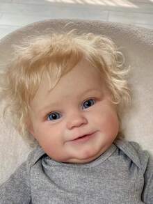 1 件手工制作 18 英寸仿真可爱娃娃 Maddie Reborn 娃娃，柔软布质身体，卷发，可收藏为圣诞节/生日礼物（眼睛颜色随机发送） - Reborn Doll - 查看 6